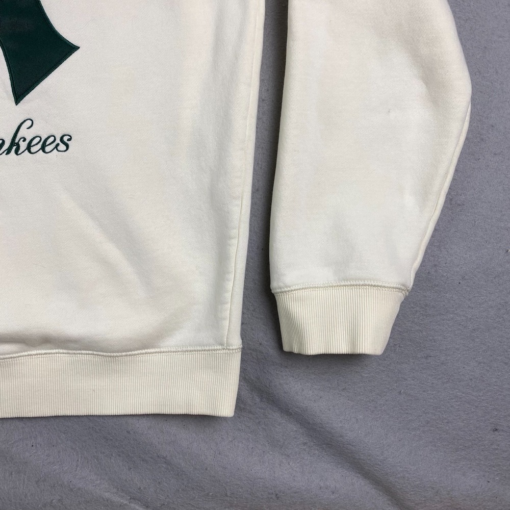New York Yankees New Era Hoodie Large Cream Embroidered big logo - Picture 6 of 16
